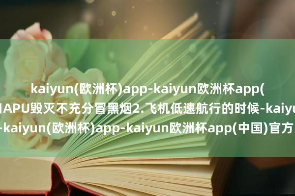 kaiyun(欧洲杯)app-kaiyun欧洲杯app(中国)官方网站-登录入口APU毁灭不充分冒黑烟2.飞机低速航行的时候-kaiyun(欧洲杯)app-kaiyun欧洲杯app(中国)官方网站-登录入口