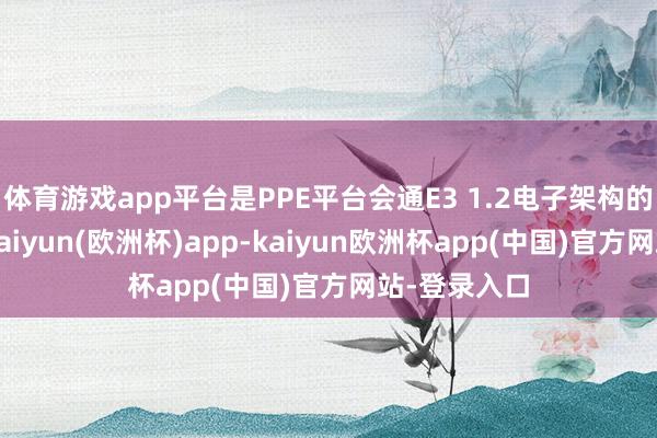 体育游戏app平台是PPE平台会通E3 1.2电子架构的全新产物-kaiyun(欧洲杯)app-kaiyun欧洲杯app(中国)官方网站-登录入口